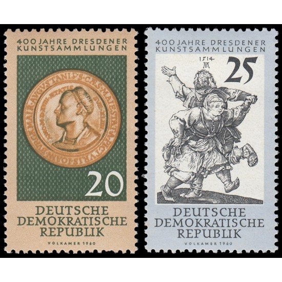 Alemania Oriental 506/07 1960 400 aniv. de las colecciones antiguas del Museo de Dresde MH Alemania Oriental 506/07 1960 400 aniv. de las colecciones antiguas del Museo de Dresde MH