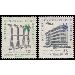 Alemania Oriental 528/29 1961 Feria de primavera de Leipzig MH Alemania Oriental 528/29 1961 Feria de primavera de Leipzig MH