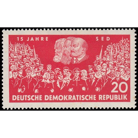 Alemania Oriental 537 1961 15 aniv. del partido socialista unitario aleman S.E.D. MH Alemania Oriental 537 1961 15 aniv. del partido socialista unitario aleman S.E.D. MH