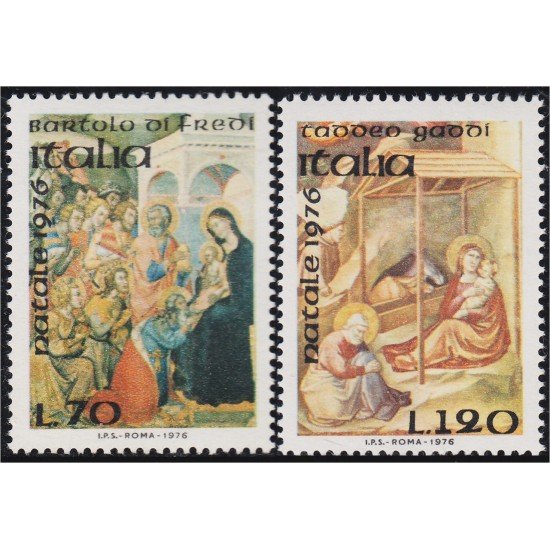 Italia Italy 1287/88 1976 Navidad Christmas MNH