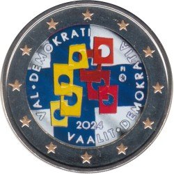 Finlandia 2024 2 € euros conmemorativos Color Elecciones y Democracia Finlandia 2024 2 € euros conmemorativos Color Elecciones y Democracia