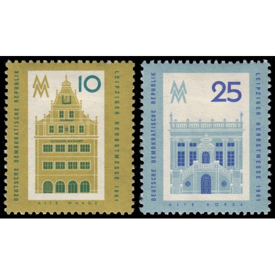 Alemania Oriental 559/60 1961 Feria de otoño en Leipzig MH Alemania Oriental 559/60 1961 Feria de otoño en Leipzig MH