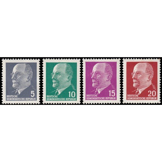 Alemania Oriental 561/64 1961 Presidente Walter Ulbricht MH Alemania Oriental 561/64 1961 Presidente Walter Ulbricht MH