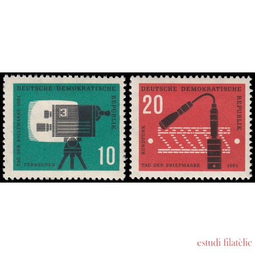 Alemania Oriental 574/75 1961 Día del sello MH