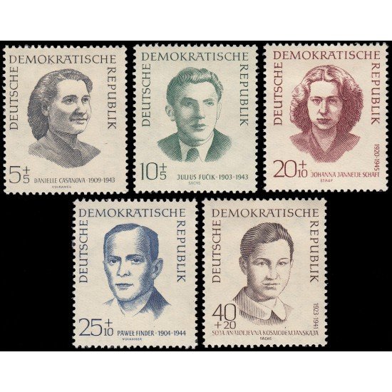Alemania Oriental 594/98 1962 Antifascistas, víctimas de campos de concentración MH Alemania Oriental 594/98 1962 Antifascistas, víctimas de campos de concentración MH