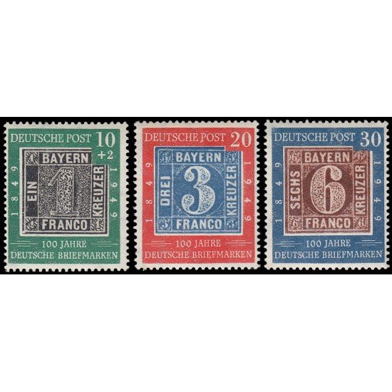 Alemania Federal Germany 2A/2C 1949 Centenario del sello alemán MH Alemania Federal Germany 2A/2C 1949 Centenario del sello alemán MH