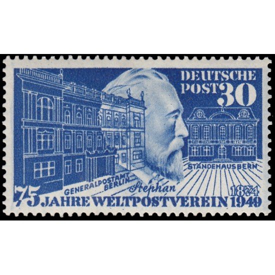 Alemania Federal Germany 2D 1949 75 aniv. de la U.P.U. MH
