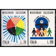 Italia Italy 1295/96 1977 Misioneros salesianos de St. Francisco de Sales MNH