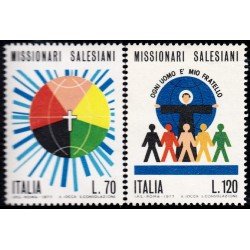 Italia Italy 1295/96 1977 Misioneros salesianos de St. Francisco de Sales MNH Italia Italy 1295/96 1977 Misioneros salesianos de St. Francisco de Sales MNH