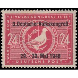 Alemania Oriental 51 1949 Emisiones Generales 3º congrreso popular con sobrecarga MH