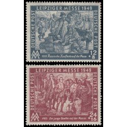 Alemania Oriental 57/58 1949 Emisiones Generales Feria de otoño en Leipzig MH Alemania Oriental 57/58 1949 Emisiones Generales Feria de otoño en Leipzig MH