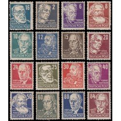 Alemania Oriental 32/47 1948 Emisiones Generales En recuerdo de alemanes célebres MH
