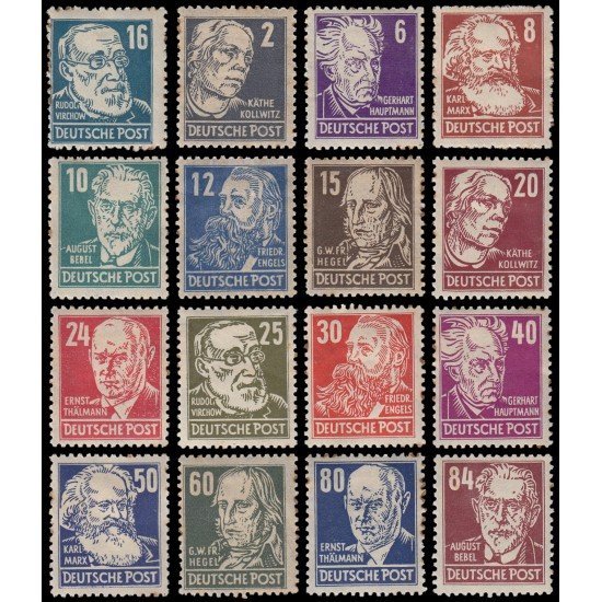 Alemania Oriental 32/47 1948 Emisiones Generales En recuerdo de alemanes célebres MH Alemania Oriental 32/47 1948 Emisiones Generales En recuerdo de alemanes célebres MH