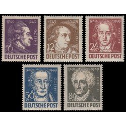 Alemania Oriental 52/56 1949 Emisiones Generales Bicentenario del nacimiento de Goethe MH Alemania Oriental 52/56 1949 Emisiones Generales Bicentenario del nacimiento de Goethe MH