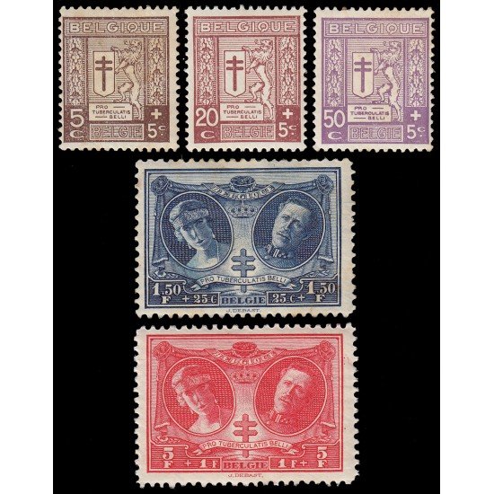 Bélgica 240/44 1926-27 Por los tuberculosos de la guerra MH Bélgica 240/44 1926-27 Por los tuberculosos de la guerra MH