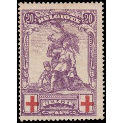 Bélgica 128 1914 Cruz Roja Monumento a la revolución de 1830 MH