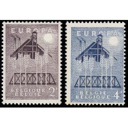 Bélgica 1025/26 1957 Europa MNH Bélgica 1025/26 1957 Europa MNH