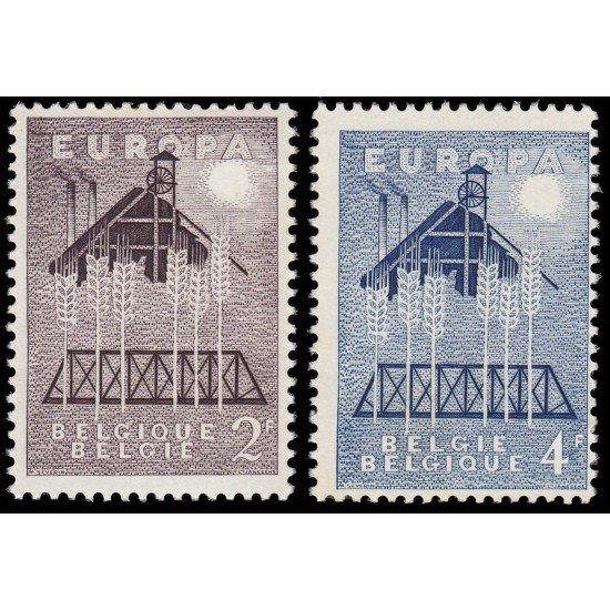 Bélgica 1025/26 1957 Europa MNH Bélgica 1025/26 1957 Europa MNH