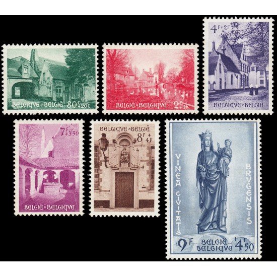Bélgica 946/51 1954 En beneficio de la restauración de MNH