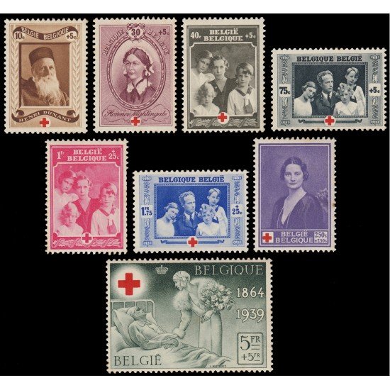 Bélgica 496/03 1939 75 aniv. de Cruz Roja internacional MH Bélgica 496/03 1939 75 aniv. de Cruz Roja internacional MH
