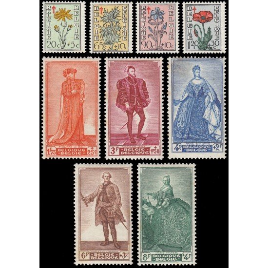 Bélgica 814/22 1949 En beneficio de obras antituberculosis MNH