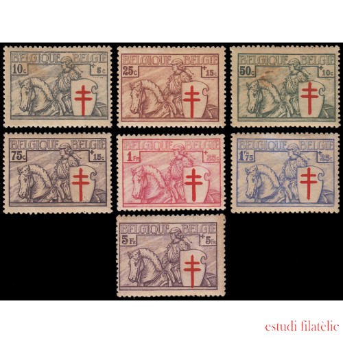 Bélgica 394/00 1934 Fondo contra la tuberculosis Caballero MH