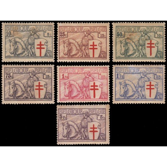 Bélgica 394/00 1934 Fondo contra la tuberculosis Caballero MH