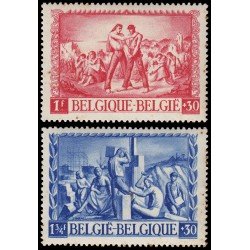 Bélgica 697/98 1945 A favor de los damnificados MNH Bélgica 697/98 1945 A favor de los damnificados MNH