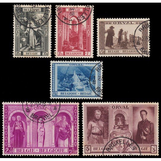Bélgica 513/18 1939 Serie Abadía de Orval Usados Bélgica 513/18 1939 Serie Abadía de Orval Usados
