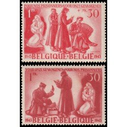 Bélgica 623/24 1943 Por los prisioneros de guerra MH Bélgica 623/24 1943 Por los prisioneros de guerra MH