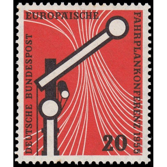 Alemania Federal Germany 95 1955 Conferencia sobre horarios europeos en Wiesbaden MNH Alemania Federal Germany 95 1955 Conferencia sobre horarios europeos en Wiesbaden MNH