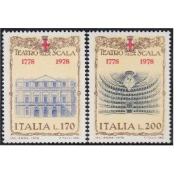 Italia Italy 1330/31 1978 200º Aniv. del teatro de la Scala de Milán MNH Italia Italy 1330/31 1978 200º Aniv. del teatro de la Scala de Milán MNH