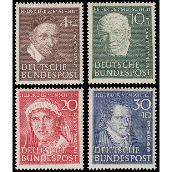 Alemania Federal Germany 29/32 1961 Bienestar: ayudantes de la humanidad 1951 MNH