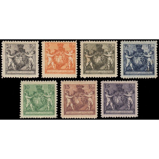 Liechtenstein 45A/51A 1921 Escudo de armas MH Liechtenstein 45A/51A 1921 Escudo de armas MH