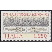 Italia Italy 1355 1978 4º Centenario de la trasferencia de la Sábana Santa a Turín MNH