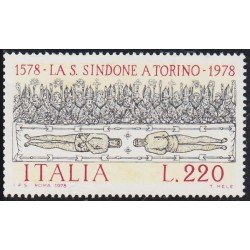 Italia Italy 1355 1978 4º Centenario de la trasferencia de la Sábana Santa a Turín MNH Italia Italy 1355 1978 4º Centenario de la trasferencia de la Sábana Santa a Turín MNH