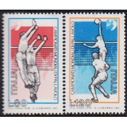 DEP1/S Italia Italy 1356/57 1978 Campeonatos del mundo de boley-ball MNH DEP1/S Italia Italy 1356/57 1978 Campeonatos del mundo de boley-ball MNH