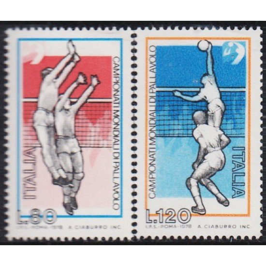 DEP1/S Italia Italy 1356/57  1978 Campeonatos del mundo de boley-ball MNH