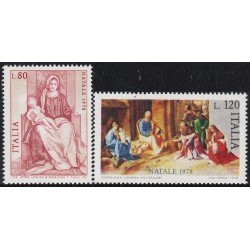 Italia Italy 1362/63 1978 Navidad cuadros de Giorgioni MNH Italia Italy 1362/63 1978 Navidad cuadros de Giorgioni MNH