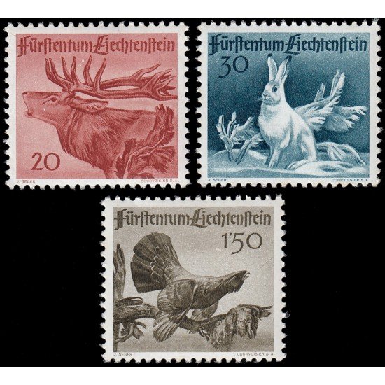 Liechtenstein 224/26 1946 Fauna (I) MNH Liechtenstein 224/26 1946 Fauna (I) MNH