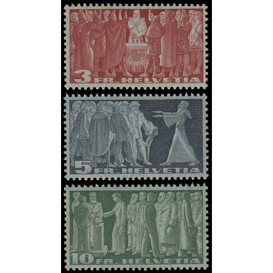 Suiza Switzerland 313C/15C 1938 Serie histórica Federación Suiza MNH