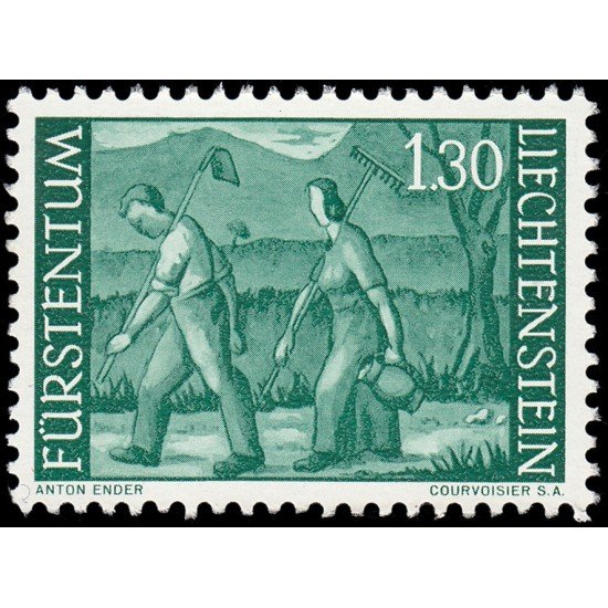 Liechtenstein 348A 1964 Paisajes y agricultura MNH Liechtenstein 348A 1964 Paisajes y agricultura MNH