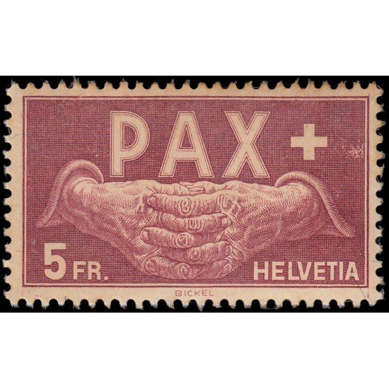 Suiza Switzerland 416 1945 Serie la Paz Manos en oración MNH