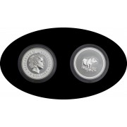 Australia 2 OZ onza 2007 Año del cerdo Year of the pig 2$ Plata Ag
