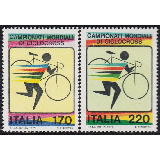 Italia Italy 1375/76 1979 Campeonato del mundo de ciclo-cross MNH