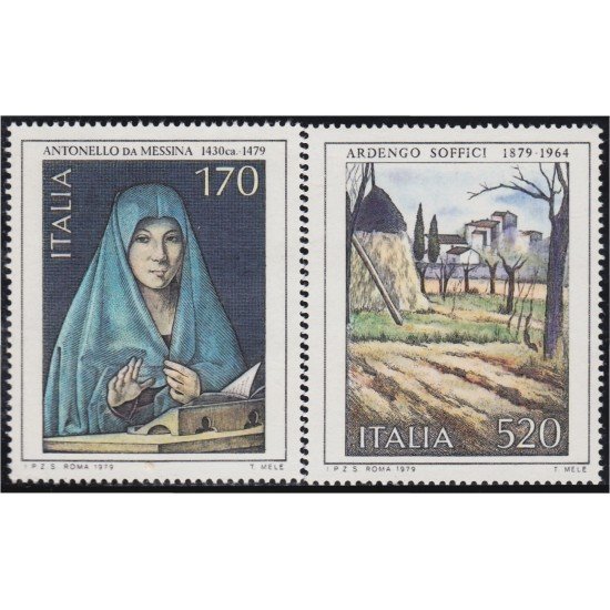 Italia 1377/78 1979 Arte italiano cuadros MNH