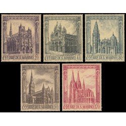 San Marino 704/08 1967 Catedrales góticas MNH San Marino 704/08 1967 Catedrales góticas MNH