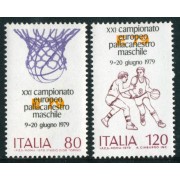 DEP1/S Italia Italy  Nº 1394/95  1979  XXIº Campeonato de Europa de baloncesto Lujo