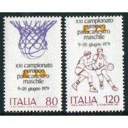 DEP1/S Italia Italy Nº 1394/95 1979 XXIº Campeonato de Europa de baloncesto Lujo DEP1/S Italia Italy Nº 1394/95 1979 XXIº Campeonato de Europa de baloncesto Lujo