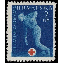 Croacia Croatia Beneficencia 2 1943 Cruz Roja MNH Croacia Croatia Beneficencia 2 1943 Cruz Roja MNH